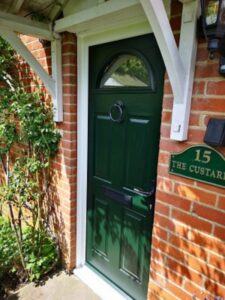green front door